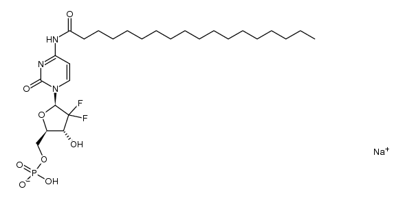 4-N-octadecanoyl-2'-2'-difluoro-2'-deoxycytidine 5'-sodium phosphate Structure