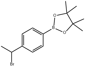 2-(4-(1-Bromoethyl)phenyl)-4,4,5,5-tetramethyl-1,3,2-dioxaborolane Structure