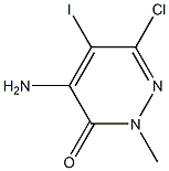 4-amino-6-chloro-5-iodo-2-methylpyridazin-3(2H)-one Structure