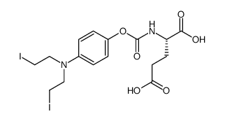 N-{4-[N,N-bis(2-iodoethyl)amino]-phenoxycarbonyl}-L-glutamic Acid结构式