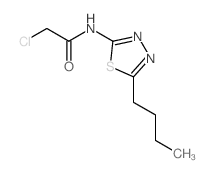 N-(5-丁基-[1,3,4]噻二唑-2-基)-2-氯乙酰胺结构式