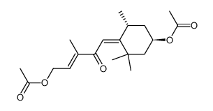 (2E,5Z)-5-((4R,6R)-4-acetoxy-2,2,6-trimethylcyclohexylidene)-3-methyl-4-oxopent-2-en-1-yl acetate结构式