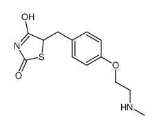5-[[4-[2-(methylamino)ethoxy]phenyl]methyl]-1,3-thiazolidine-2,4-dione Structure