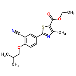 Ethyl 2-(3-cyano-4-isobutoxyphenyl)-4-methyl-5-thiazolecarboxylate structure