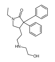 1-乙基-4-[2-[(2-羟基乙基)氨基]乙基]-3,3-二苯基-吡咯烷酮结构式
