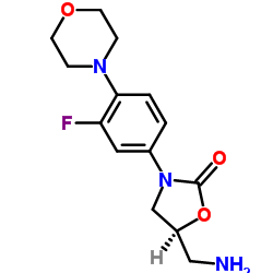 (S)-5-(氨基甲基)-3-(3-氟-4-吗啉基苯基)-2-唑烷酮结构式