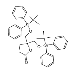 5,5-bis[(2,2-dimethyl-1,1-diphenyl-1-silapropoxy)methyl]-3,4,5-trihydrofuran-2-one结构式