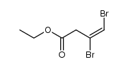 trans-3,4-Dibrom-buten-(3)-saeure-(1)-aethylester结构式
