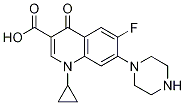 3-Quinolinecarboxylic acid, 1-cyclopropyl-6-fluoro-1,4-dihydro-4-oxo-7-(1-piperazinyl)- Structure