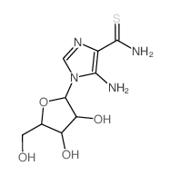 1-(beta-D-Ribofuranosyl)-5-amino-4-imidazolethiocarboxamide Structure