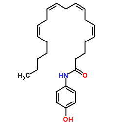N-(4-羟基苯)花生四烯酸酰胺结构式