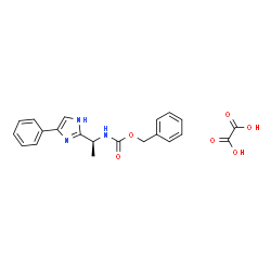 (S)-(1-(4-苯基-1H-咪唑-2-基)乙基)氨基甲酸苄酯草酸苄酯结构式
