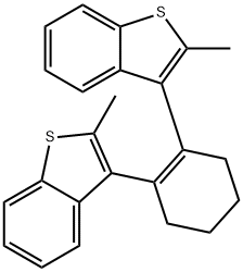1,2-bis(2-methylbenzo[b]thiophen-3-yl)cyclohex-1-ene Structure