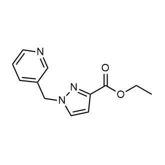 1-(吡啶-3-基甲基)-1H-吡唑-3-甲酸乙酯结构式