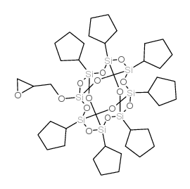 1,3,5,7,9,11,13-七环戊基-15-缩水甘油五环癸烷[9.5.1.13,9.15,15.17,13]八硅氧烷结构式