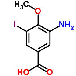 3-Amino-5-iodo-4-methoxybenzoic acid结构式