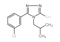 5-(3-氯苯基)-4-异丁基-4H-1,2,4-噻唑-3-硫醇结构式