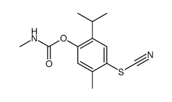 Methyl-carbamic acid 2-isopropyl-5-methyl-4-thiocyanato-phenyl ester Structure
