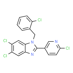 5,6-DICHLORO-1-(2-CHLOROBENZYL)-2-(6-CHLORO-3-PYRIDINYL)-1H-1,3-BENZIMIDAZOLE Structure