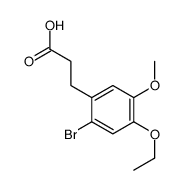 (2-溴-4-乙氧基-5-甲氧基苯基)丙酸结构式