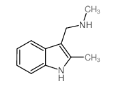 N-Methyl-N-[(2-methyl-1H-indol-3-yl)methyl]amine结构式
