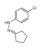 cyclopentanone-(4-chloro-phenylhydrazone)结构式