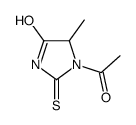 1-乙酰基-5-甲基-2-硫酮-4-咪唑啉酮结构式