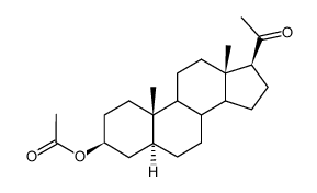 3β-acetoxy-(5α)-pregnan-20-one结构式