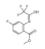 2-三氟乙酰氨基-4-氟苯甲酸甲酯结构式