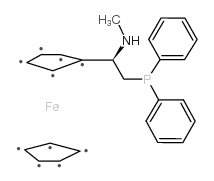 N-甲基 (S)-1-二茂铁基-(S)-2-(二苯基膦)乙胺结构式