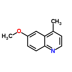 6-甲氧基-4-甲基喹啉水合物结构式