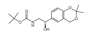 tert-Butyl (2R)-N-(2-(2,2-dimethyl-4H-1,3-benzodioxin-6-yl)-2-hydroxyethyl)carbamate structure