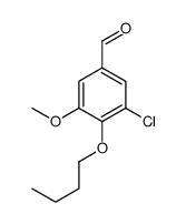 4-丁氧基-3-氯-5-甲氧基苯甲醛结构式