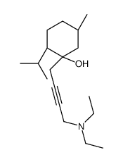 (1S,2S,5R)-1-[4-(diethylamino)but-2-ynyl]-5-methyl-2-propan-2-ylcyclohexan-1-ol结构式