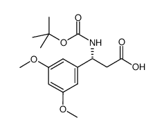 (betaR)-beta-[[叔丁氧羰基]氨基]-3,5-二甲氧基苯丙酸结构式