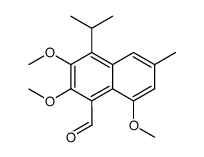 4-isopropyl-2,3,8-trimethoxy-6-methyl-1-naphthaldehyde结构式