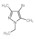 4-溴-1-乙基-3,5-二甲基-1H-吡唑结构式