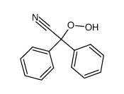 α-hydroperoxy-α,α-diphenylacetonitrile Structure