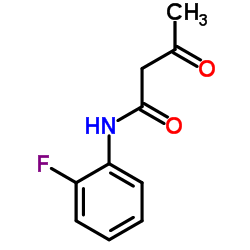 N-(2-氟苯基)-3-氧代丁酰胺结构式