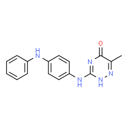 3-(4-anilinoanilino)-6-methyl-1,2,4-triazin-5(4H)-one结构式