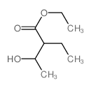Butanoic acid,2-ethyl-3-hydroxy-, ethyl ester结构式
