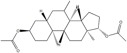 7-Methyl-5α-androstane-3α,17β-diol 3,17-diacetate structure
