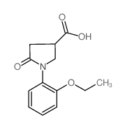 1-(2-乙氧基苯基)-5-氧代-3-吡咯烷羧酸结构式