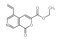 ethyl 5-ethenyl-10-oxo-9-oxa-3-azabicyclo[4.4.0]deca-2,4,7,11-tetraene-8-carboxylate结构式