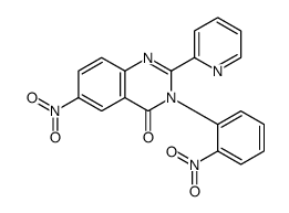 6-nitro-3-(2-nitrophenyl)-2-pyridin-2-ylquinazolin-4-one结构式