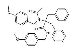 N-acetyl-N-(4-methoxybenzyl)-α,α-dibenzylglycine 4-methoxybenzyl amide Structure