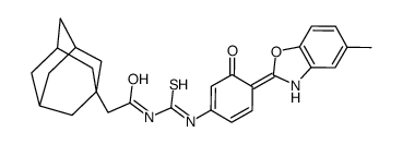 Tricyclo[3.3.1.13,7]decane-1-acetamide, N-[[[3-hydroxy-4-(5-methyl-2-benzoxazolyl)phenyl]amino]thioxomethyl]- (9CI) Structure