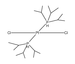 trans-dichlorobis(tri-isopropylphosphine)platinum(II) Structure