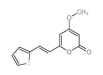 2H-Pyran-2-one,4-methoxy-6-[2-(2-thienyl)ethenyl]- Structure