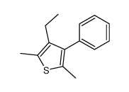 3-ethyl-2,5-dimethyl-4-phenylthiophene Structure